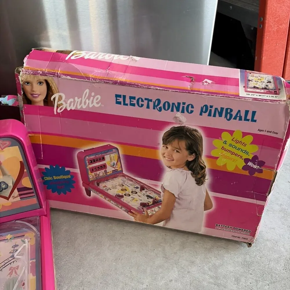 2003 Barbie Table Top Pinball Game Tested Working